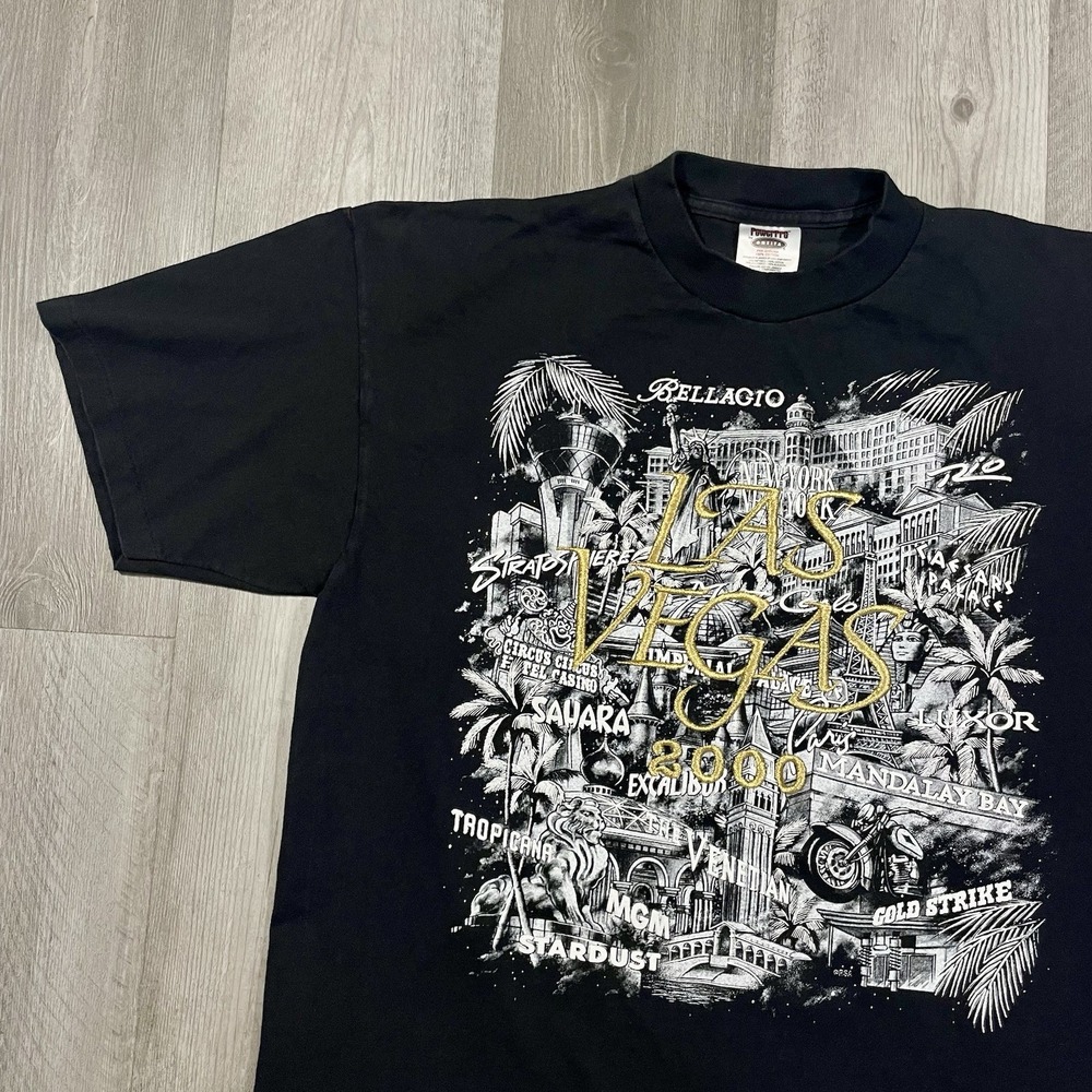 Vintage 2000 Las Vegas‎ Casino Tourist Size Large Poker Gambling Nevada Tshirt